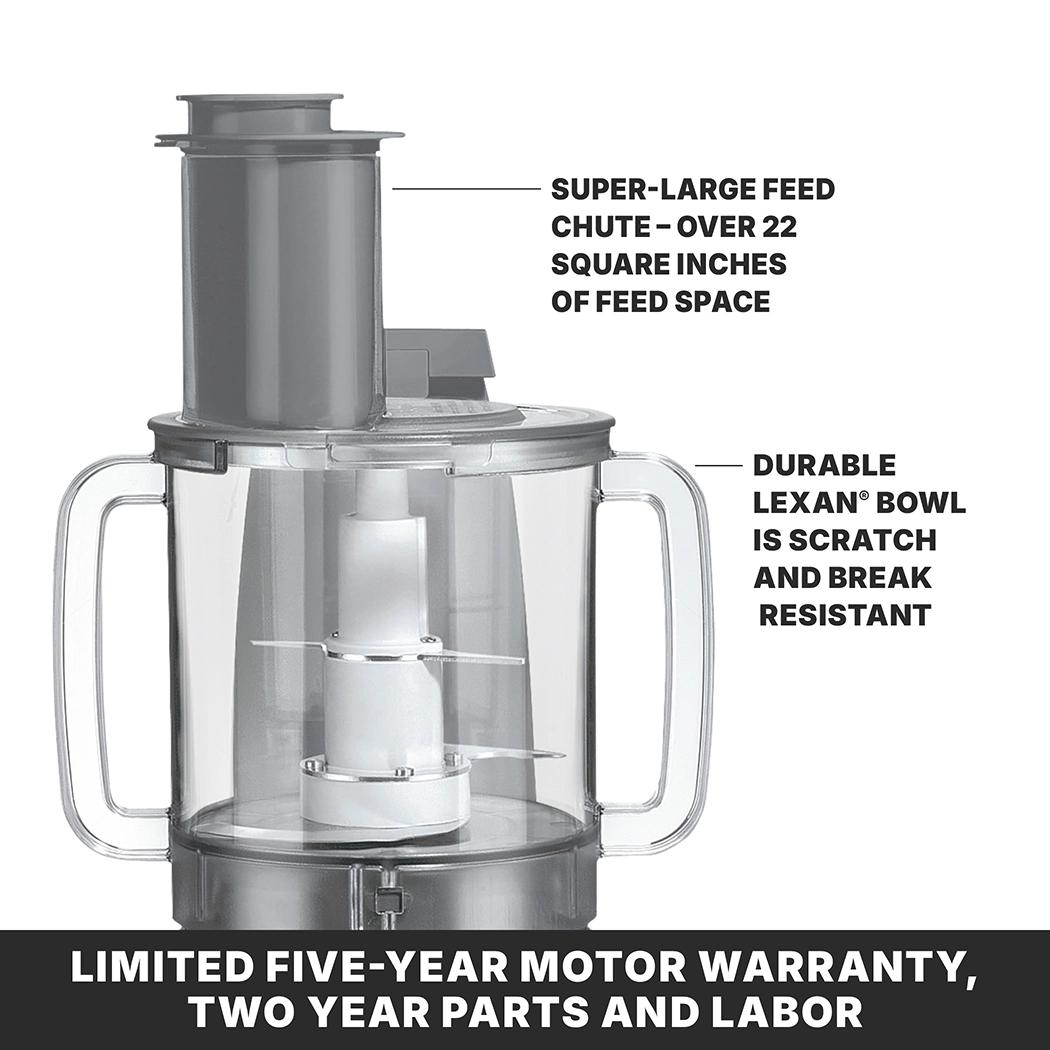 6-Quart and Continuous-Feed Food Processor with Dicing